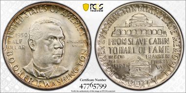 1950 50C Booker T. Washington MS67+ 