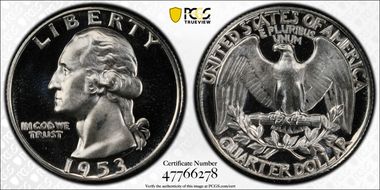 1953 25C DDO FS-101 PR68DCAM