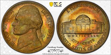 1939-D 5C Reverse of 1938 MS63