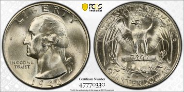 1946-S/S 25C RPM, FS-501 MS65