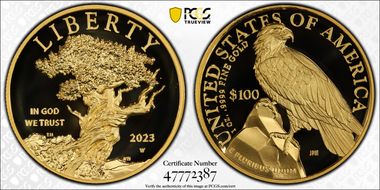 2023-W $100 American Liberty High Relief .9999 Fine First Strike PR69DCAM