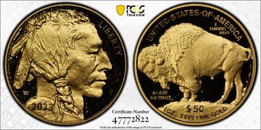 2023-W $50 American Buffalo  .9999 Fine Gold First Strike PR70DCAM