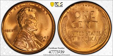 1942-S 1C MS64RD