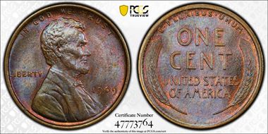 1909 1C Lincoln MS64BN