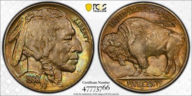 1938-D 5C Buffalo MS65