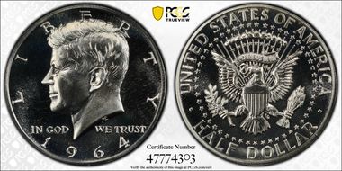 1964 50C Accented Hair PR67