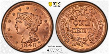 1848 1C MS65RD