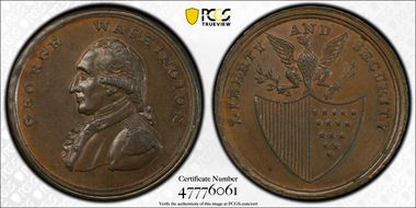 (1795) Penny Liberty and Security AU58BN