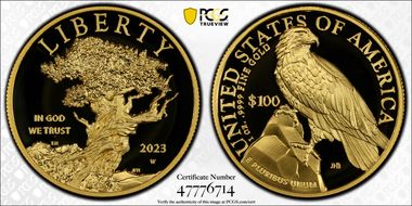 2023-W $100 American Liberty High Relief .9999 Fine First Strike PR70DCAM
