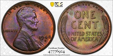 1948-D 1C MS65BN