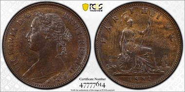 1881 1/4D S-3958 Three berries AU58BN