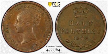 1843 1/2 Far S-3951 AU58BN