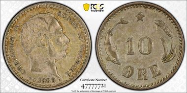 1889 CS 10 Øre AU50