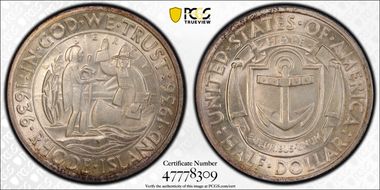 1936 50C Rhode Island MS67