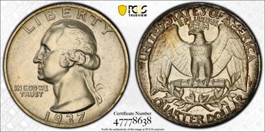 1937 25C PR66