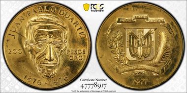 1977 200 P Juan Pablo Duarte/Au MS66