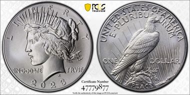 2023 $1 Peace Dollar First Strike MS70