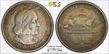 1893 50C Columbian XF40