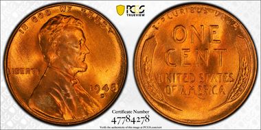 1948-D 1C MS67RD