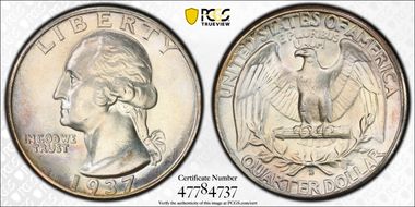 1937-D 25C MS66