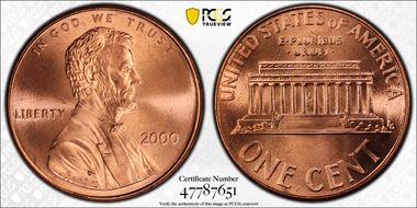 2000 1C "Cheerios" Cent MS66RD