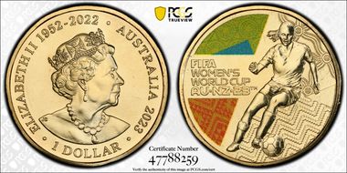 2023 $1 FIFA Women’s World Cup Colorized MS68