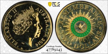 2014-C $2 Remembrance Colorized MS68