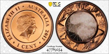 2017 1C Planetary Coins Pluto Colorized MS70RD