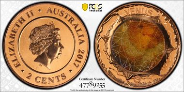 2017 2C Planetary Coins Venus Colorized MS69RD