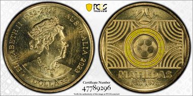 2023 $2 Matildas - Yellow Colorized MS66