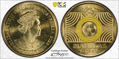 2023 $2 Matildas - Yellow Colorized MS64