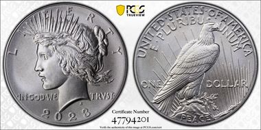 2023 $1 Peace Dollar MS70
