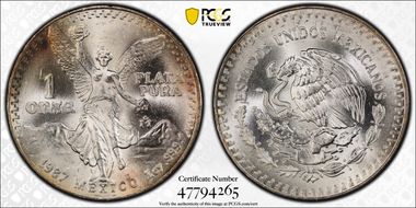 1987-Mo Onza Libertad Ag - DDO MS66