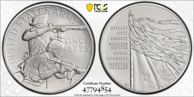 (2023-P) Medal U.S. Army Matte 2.5oz Ag MS70