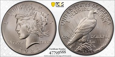 2023 $1 Peace Dollar First Strike MS70
