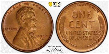 1950-D 1C MS66BN