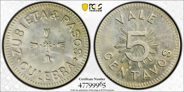 nd(1870) Tk 5C Rulau-CZ-20 CuNi Zubieta & Pasos MS64