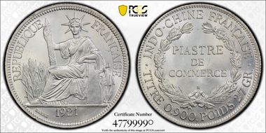 1921-H Piastre Lec-297 MS63