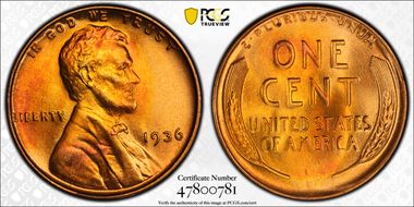 1936 1C MS67+ RD