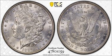 1887 $1 MS62