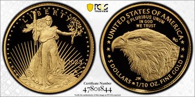 2023-W $5 Gold Eagle First Strike PR70DCAM