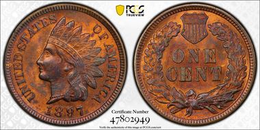 1897 1C MS63RB