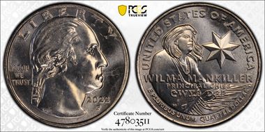 2022-P 25C Wilma Mankiller MS65