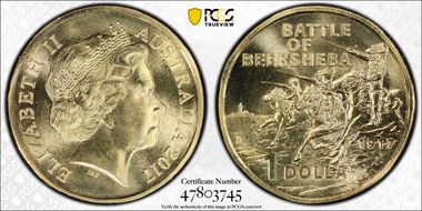 2017 $1 Battle of Beersheba MS68