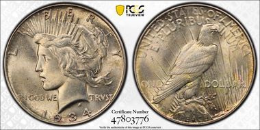 1934 $1 MS65