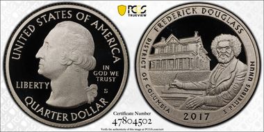 2017-S 25C Frederick Douglass NP-Silver Limited Edition Proof Set PR70DCAM