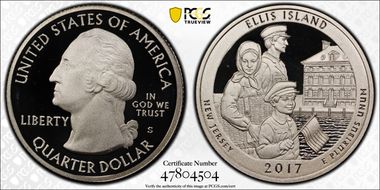2017-S 25C Ellis Island NP-Silver Limited Edition Proof Set PR69DCAM