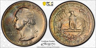 1950-S 25C MS68