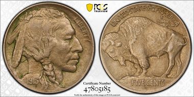 1913-D 5C Type 1 AU58