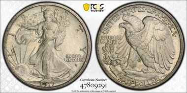 1917-S 50C Obverse MS63